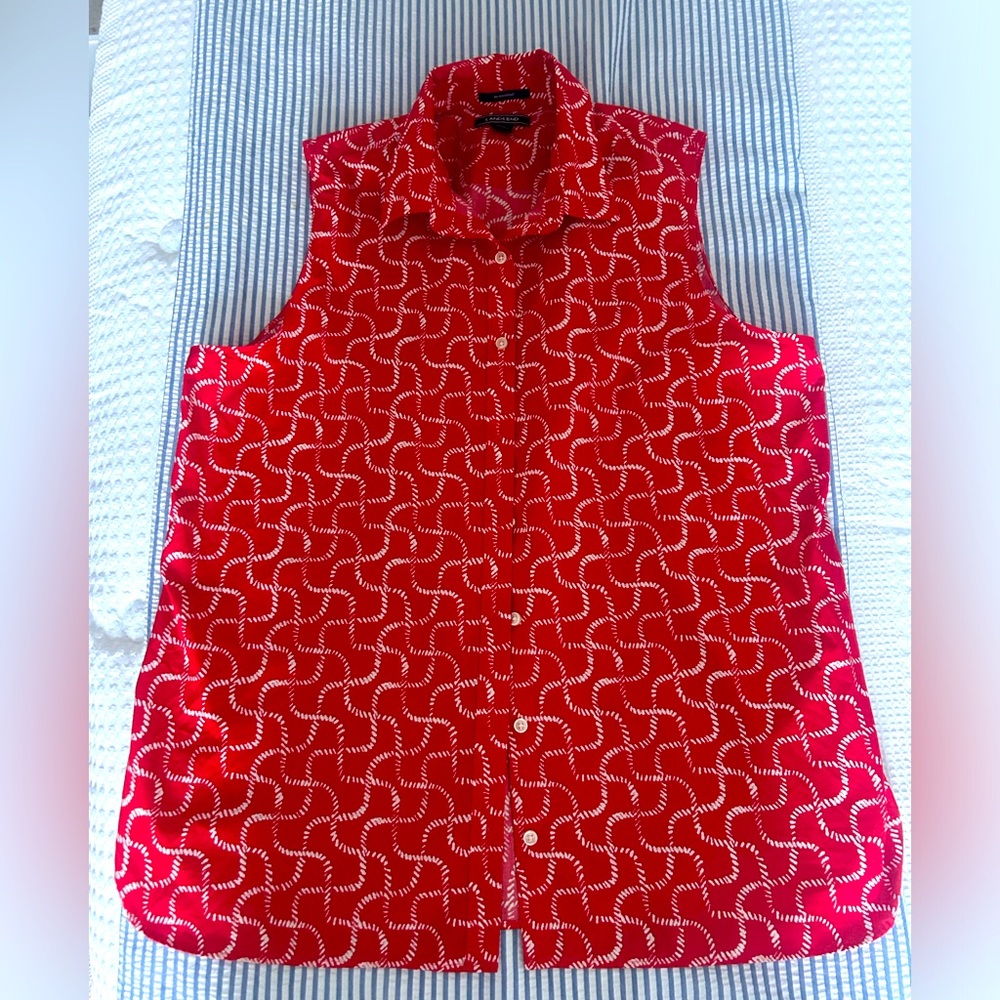 Lands End women’s 18 Tall button down sleeveless shirt